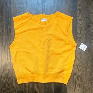 NWT NEW We The Free Yellow Free People Short Sleeve Tee Tank Top Sleeveless